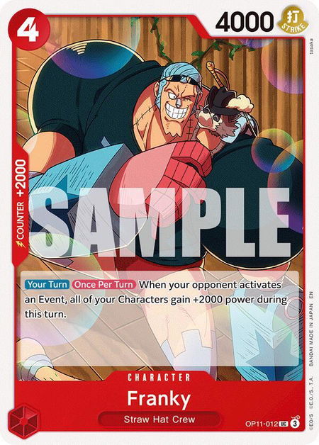 Franky - A Fist of Divine Speed One Piece trading card