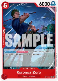 Roronoa Zoro - A Fist of Divine Speed (OP11) #OP11-016 - Uncommon One Piece Trading Card