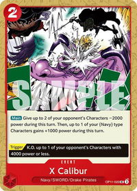 X Calibur - A Fist of Divine Speed (OP11) #OP11-020 - Uncommon One Piece Trading Card