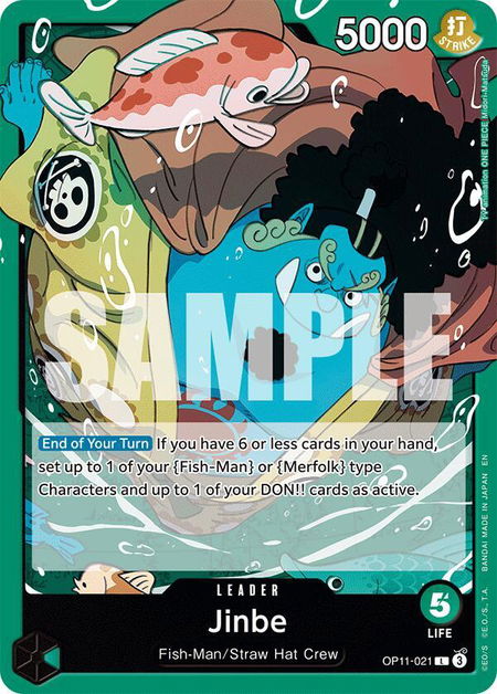 Jinbe (021) - A Fist of Divine Speed One Piece trading card