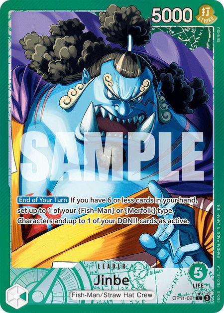 Jinbe (021) (Alternate Art) - A Fist of Divine Speed One Piece trading card