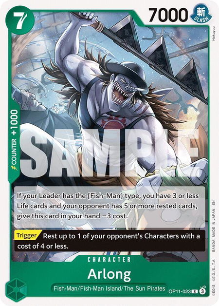 Arlong - A Fist of Divine Speed One Piece trading card