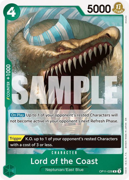 Lord of the Coast - A Fist of Divine Speed One Piece trading card