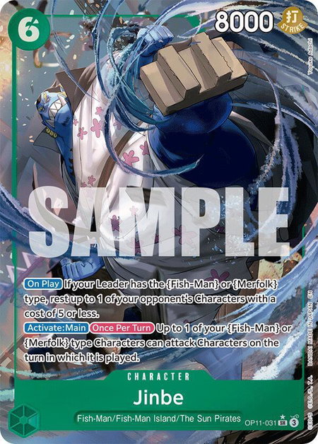 Jinbe (031) (Alternate Art) - A Fist of Divine Speed One Piece trading card