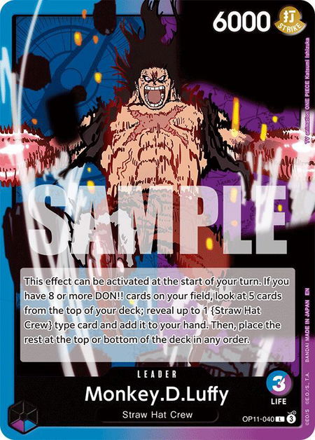 Monkey.D.Luffy (040) - A Fist of Divine Speed One Piece trading card