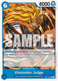 Vinsmoke Judge - A Fist of Divine Speed (OP11) #OP11-044 - Common One Piece Trading Card