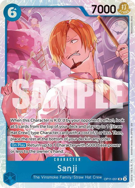 Sanji - A Fist of Divine Speed One Piece trading card