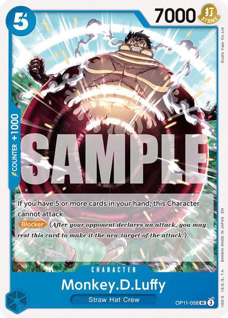 Monkey.D.Luffy (058) - A Fist of Divine Speed One Piece trading card