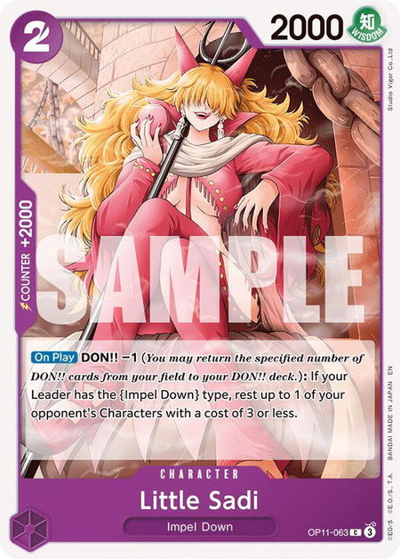 Little Sadi - A Fist of Divine Speed One Piece trading card