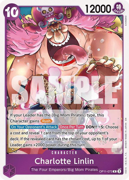 Charlotte Linlin - A Fist of Divine Speed One Piece trading card