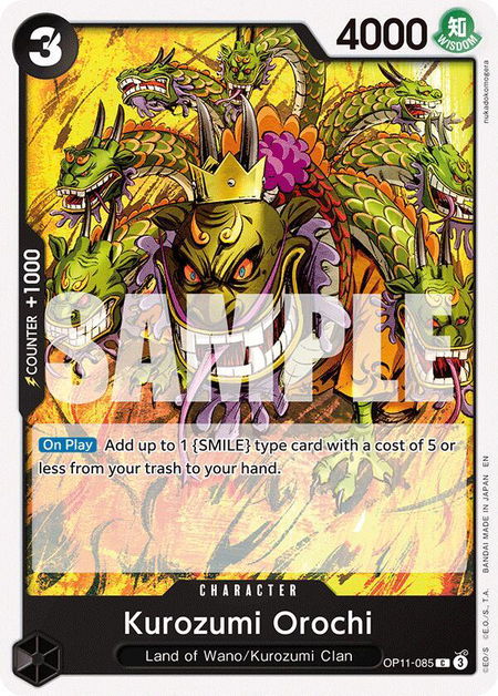 Kurozumi Orochi - A Fist of Divine Speed One Piece trading card