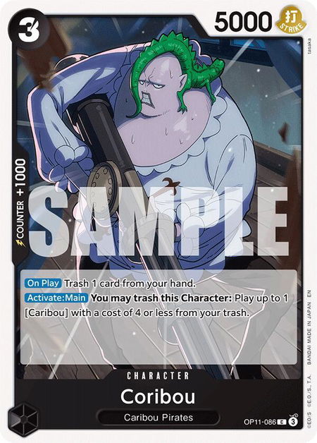 Coribou - A Fist of Divine Speed One Piece trading card