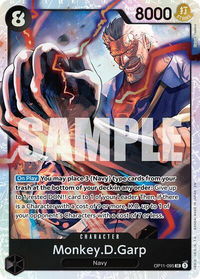 Monkey.D.Garp - A Fist of Divine Speed (OP11) #OP11-095 - Super Rare One Piece Trading Card