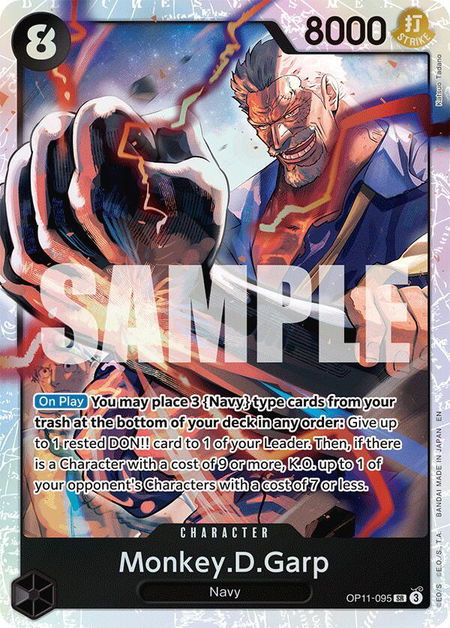 Monkey.D.Garp - A Fist of Divine Speed One Piece trading card