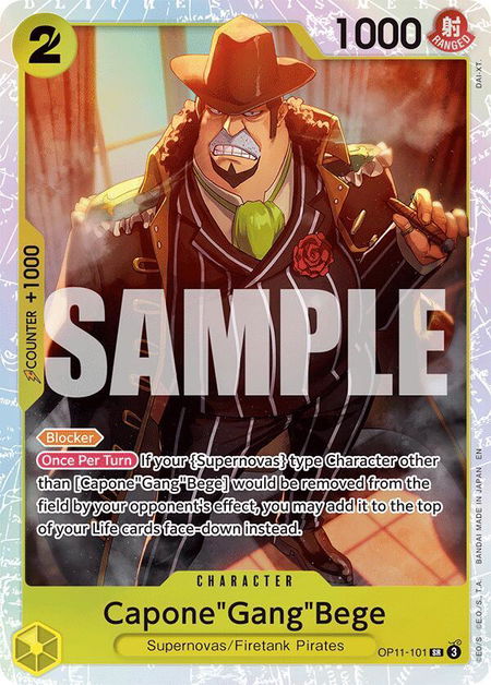 Capone"Gang"Bege (101) - A Fist of Divine Speed One Piece trading card