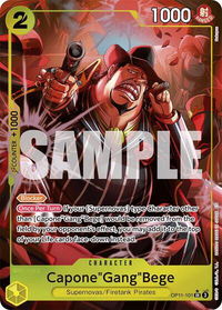 Capone"Gang"Bege (101) (Alternate Art) - A Fist of Divine Speed (OP11) #OP11-101 - Super Rare One Piece Trading Card