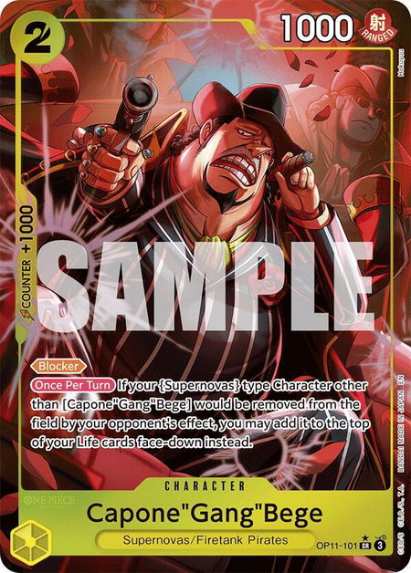 Capone"Gang"Bege (101) (Alternate Art) - A Fist of Divine Speed One Piece trading card