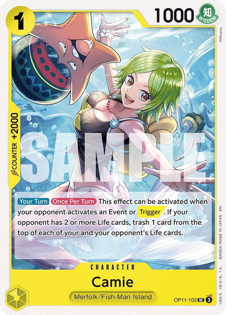Camie - A Fist of Divine Speed One Piece trading card