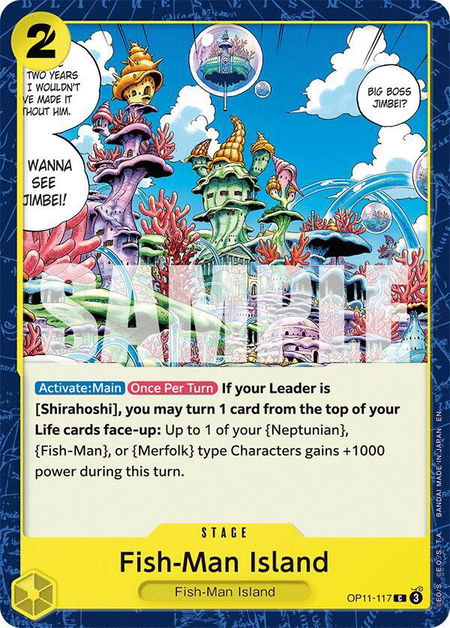 Fish-Man Island - A Fist of Divine Speed One Piece trading card