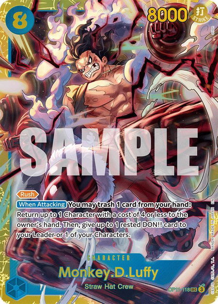Monkey.D.Luffy (118) - A Fist of Divine Speed One Piece trading card