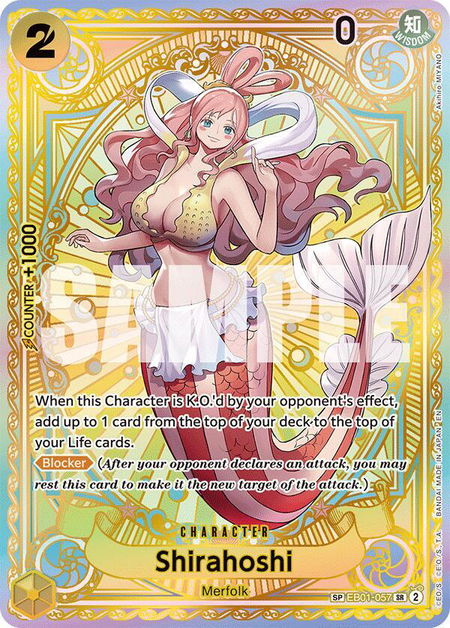 Shirahoshi (SP) - A Fist of Divine Speed One Piece trading card