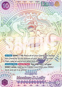 Monkey.D.Luffy (119) (SP) - A Fist of Divine Speed (OP11) #OP05-119 - Secret Rare One Piece Trading Card