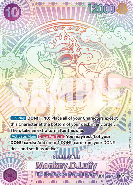 Monkey.D.Luffy (119) (SP) - A Fist of Divine Speed One Piece trading card