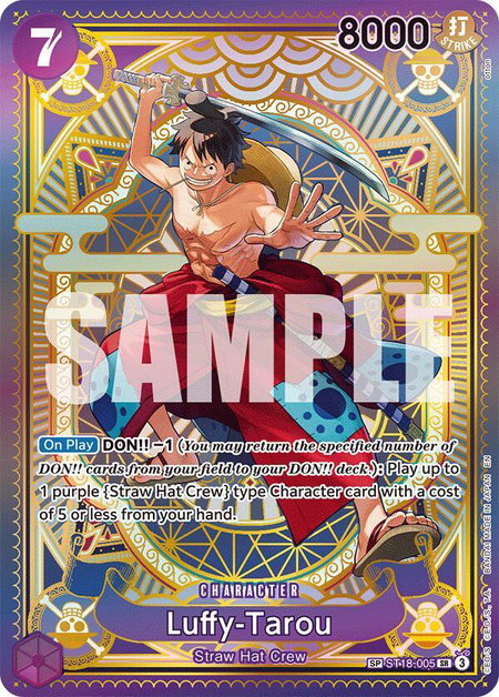 Luffy-Tarou (SP) trading card from A Fist of Divine Speed Luffy-Tarou (SP) - A Fist of Divine Speed One Piece trading card