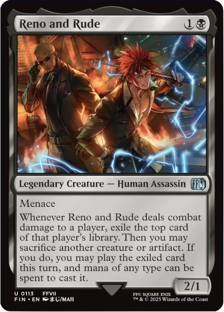 Reno and Rude - FINAL FANTASY Magic: The Gathering trading card