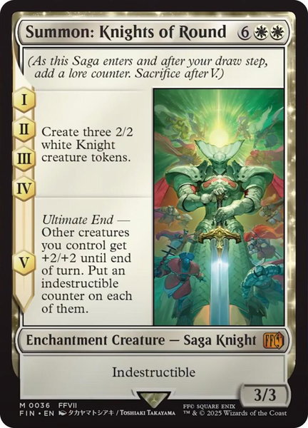 Summon: Knights of Round trading card from FINAL FANTASY Summon: Knights of Round - FINAL FANTASY Magic: The Gathering trading card