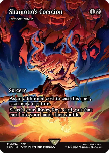 Shantotto's Coercion - Diabolic Intent (Showcase) trading card from FINAL FANTASY: Through the Ages Shantotto's Coercion - Diabolic Intent (Showcase) - FINAL FANTASY: Through the Ages Magic: The Gathering trading card