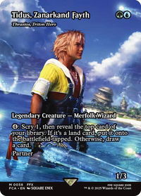 Tidus, Zanarkand Fayth - Thrasios, Triton Hero (Showcase) - FINAL FANTASY: Through the Ages (FCA) #58 - Mythic Magic: The Gathering Trading Card