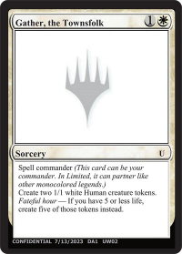 Gather, the Townsfolk - Un-Known Event Playtest Cards  #null - Uncommon Magic: The Gathering Trading Card