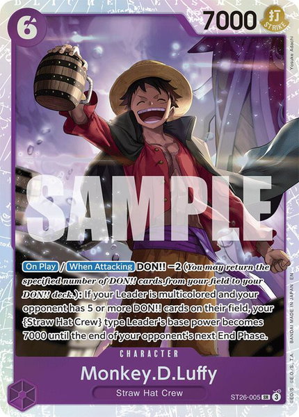 Monkey.D.Luffy (ST26-005) - Starter Deck 26: PURPLE/BLACK Monkey.D.Luffy One Piece trading card