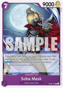 Soba Mask - Starter Deck 26: PURPLE/BLACK Monkey.D.Luffy (ST-26) #ST26-001 - Common One Piece Trading Card