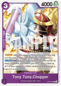 Tony Tony.Chopper - Starter Deck 26: PURPLE/BLACK Monkey.D.Luffy (ST-26) #ST26-002 - Common One Piece Trading Card