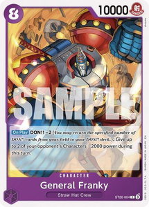 General Franky - Starter Deck 26: PURPLE/BLACK Monkey.D.Luffy (ST-26) #ST26-004 - Common One Piece Trading Card