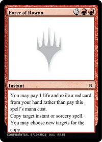Force of Rowan - Un-Known Event Playtest Cards  #null - Rare Magic: The Gathering Trading Card