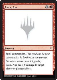 Lava, Axe - Un-Known Event Playtest Cards  #null - Uncommon Magic: The Gathering Trading Card