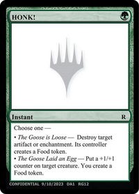 HONK! - Un-Known Event Playtest Cards  #null - Rare Magic: The Gathering Trading Card