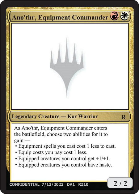 Ano'thr, Equipment Commander - Un-Known Event Playtest Cards Magic: The Gathering trading card