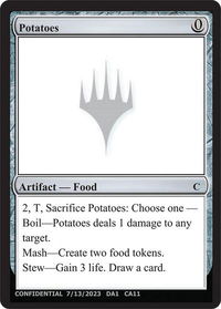 Potatoes - Un-Known Event Playtest Cards  #null - Common Magic: The Gathering Trading Card