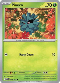 Pineco - SV10: Destined Rivals (DRI) #004/182 - Common Pokémon Trading Card