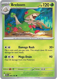 Breloom - SV10: Destined Rivals (DRI) #006/182 - Common Pokémon Trading Card
