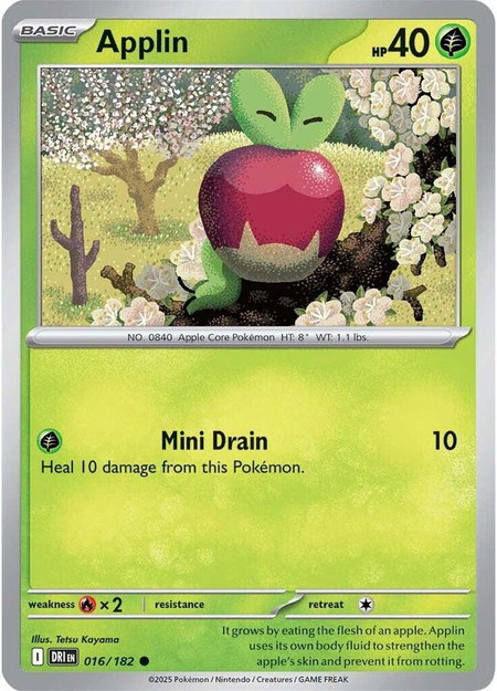 Applin - SV10: Destined Rivals Pokémon trading card