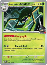 Team Rocket's Spidops - 020/182 - SV10: Destined Rivals (DRI) #020/182 - Rare Pokémon Trading Card