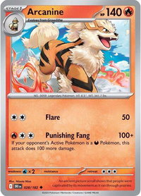 Arcanine - SV10: Destined Rivals (DRI) #028/182 - Uncommon Pokémon Trading Card