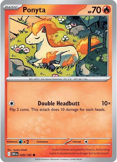 Ponyta trading card from SV10: Destined Rivals Ponyta - SV10: Destined Rivals Pokémon trading card