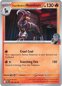 Team Rocket's Houndoom - 038/182 - SV10: Destined Rivals (DRI) #038/182 - Uncommon Pokémon Trading Card