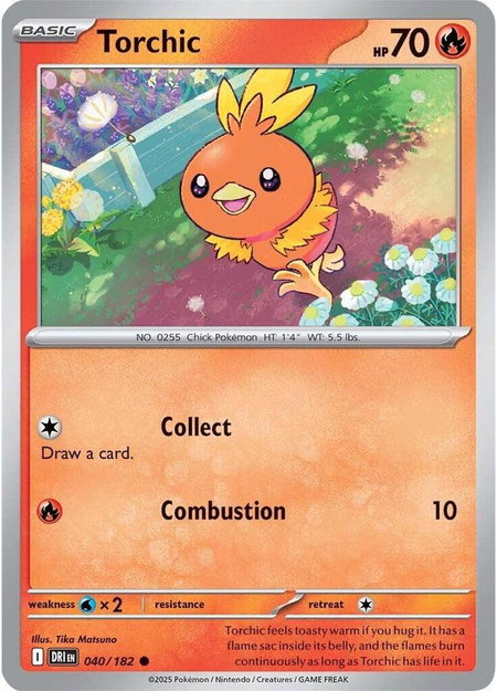 Torchic trading card from SV10: Destined Rivals Torchic - SV10: Destined Rivals Pokémon trading card